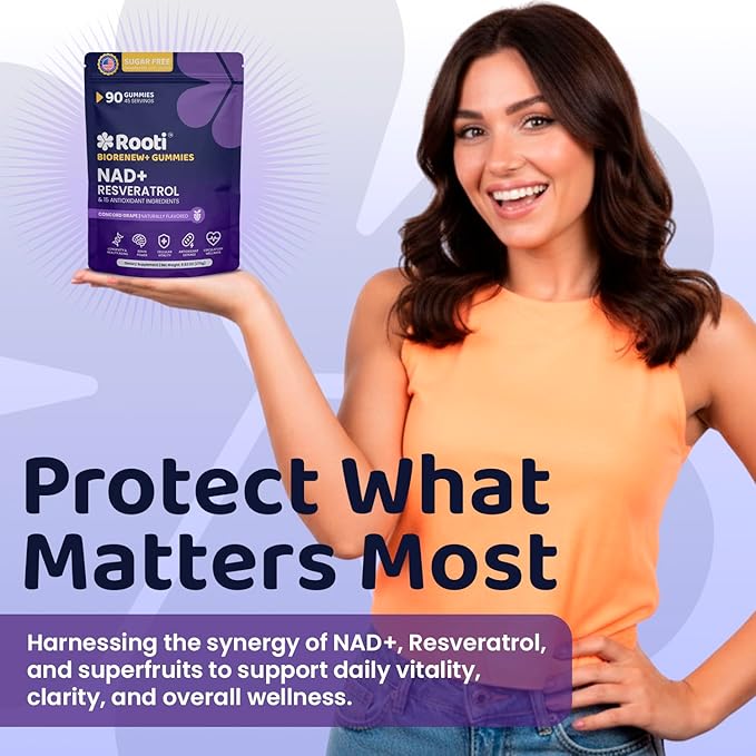 NAD+ Complex Gummies (90 Ct 45 Servings) Resveratrol 500mg of TMG Quercetin Curcumin Berberine &amp Antioxidants | Advanced Plant-Based Formula for Daily Cellular Balance &amp Longevity Nutrit