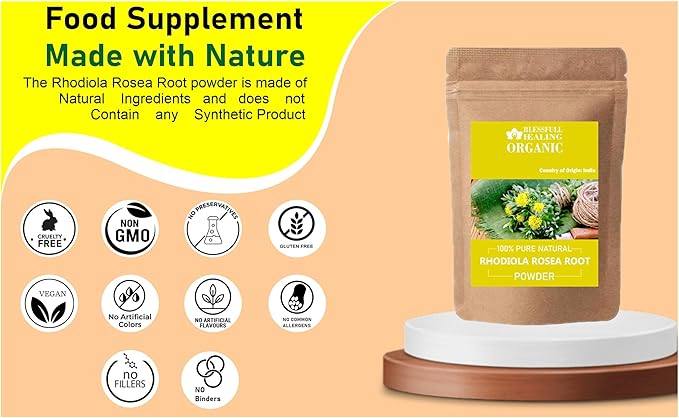 Blessfull Healing Organic Rhodiola Rosea Root Powder 100% Pure Natural 300 Gram / 10.58 oz