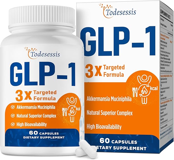 GLP-1 Supplement for Women 3X Targeted Formula Gentle on the Stomach GLP-1 with Akkermansia Probiotic Berberine HCI &amp Chicory Inulin Natural GLP1 for Digestion &amp Gut Health - Vegan 60 Ca