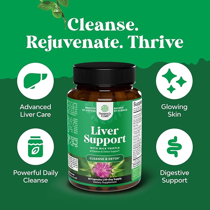 Bundle of Milk Thistle Liver Support Supplement and White Kidney Bean Energy Booster - Herbal Liver Supplement with Silymarin Milk Thistle - Natural Energy Pills and White Bean Extract Supplements