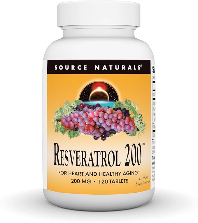 Source Naturals Resveratrol 200 for Healthy Aging* 200 mg - 120 Tablets