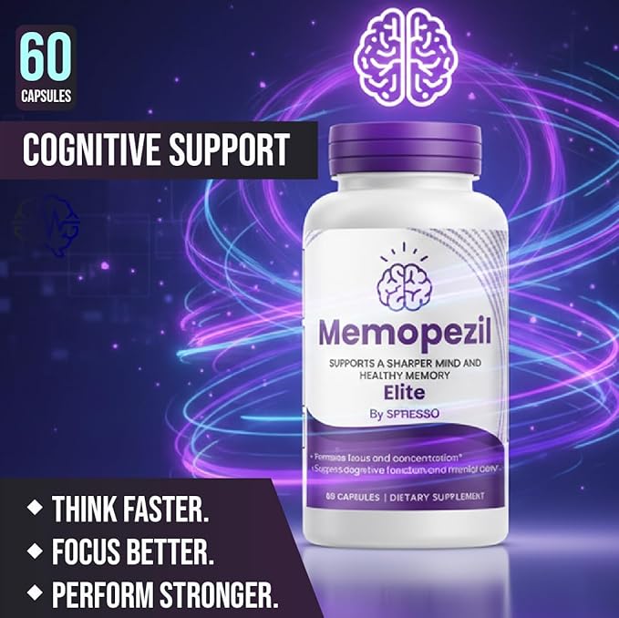 (2 Pack) Memopezil Capsules Official Memopezil Supplement Pills with Natural Ingredients Advanced Formula Support for Maximum Strength &amp Overall Wellness Reviews (120 Capsules)