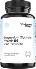 Zinc Picolinate Magnesium Glycinate Supplements with P5P Vitamin B6 | Magnesium and Zinc Vitamin | Reproductive &amp Fertility Health Hormone Balance Immune System Support | 30 Day Supply