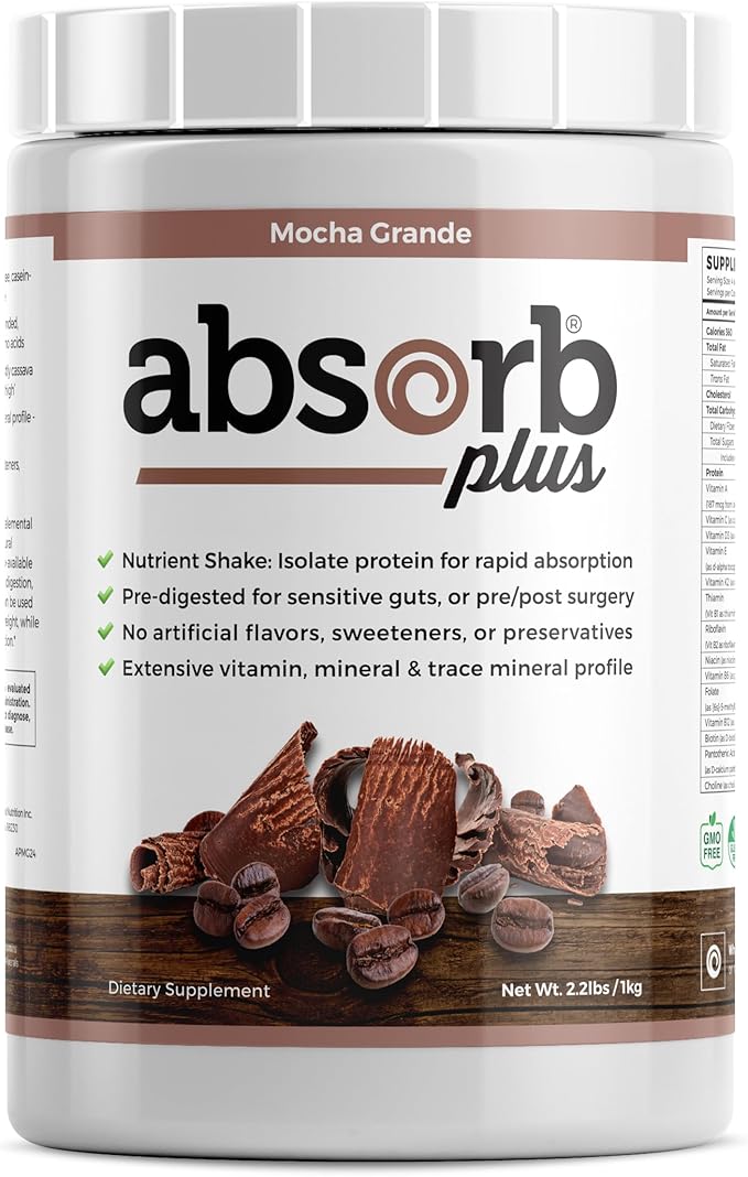 Isolate Protein - Diet Supplement for Improved Gut Health Extra Nutritional Support Non-GMO Gluten-Free Lactose-Free Casein-Free (2.2 Lbs Mocha Grande)