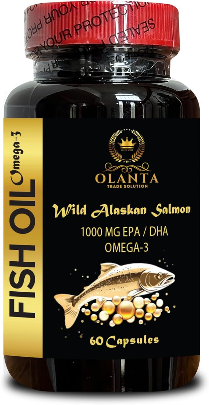 Fish Oil Omega-3 Supplement - Advanced Omega Fish Oil Fatty Acids - No Fishy Burps - Triple Strength EPA DHA - Immune Booster &amp Joint Support - 2 Bottles