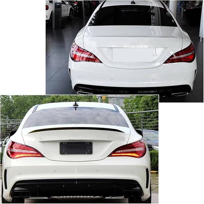 Compatible With Mercedes Benz CLA Class W117 C117 CLA180/220 CLA250/260 CLA200 CLA45 AMG Sedan 4-Door 2013-2019 Rear Trunk Spoiler Wing Lip (Color : Carbon Fiber)