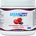 KALA HEALTH MSMPure Strawberry Acai Flavored Coarse MSM Powder Flakes – US-Made MSM for Joint Health Skin Appearance and Hair &amp Nail Support – 8.8 oz Organic Sulfur