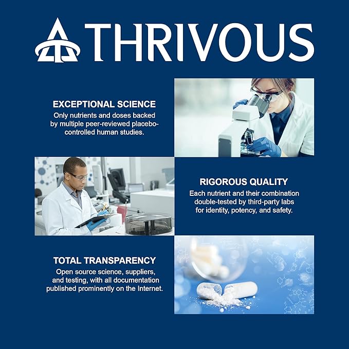 Thrivous Alpha Neuroprotector – Brain Support &amp Nootropic Supplement with Acetyl L-Carnitine Alpha GPC R-Alpha Lipoic Acid Ginkgo Biloba – 120 Vegan Capsules
