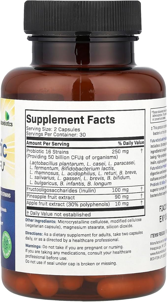 Futurebiotics Probiotic Plus Prebiotic 60 Vegetarian Capsules