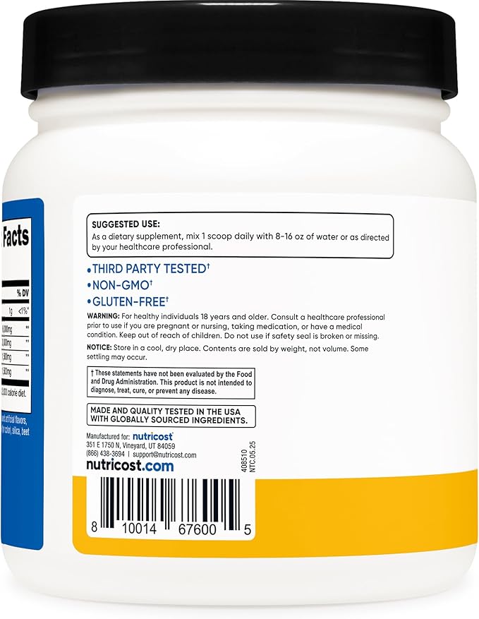 Nutricost BCAA Powder (Orange Mango 60 Servings) - 2:1:1 Optimal Ratio Gluten Free Non-GMO Vegetarian
