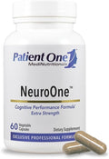 Patient One NeuroOne | Supplement to Support Memory Cognition Mood and Focus* | with Citicoline Acetyl-L-Carnitine Gingko and More | 60 Capsules