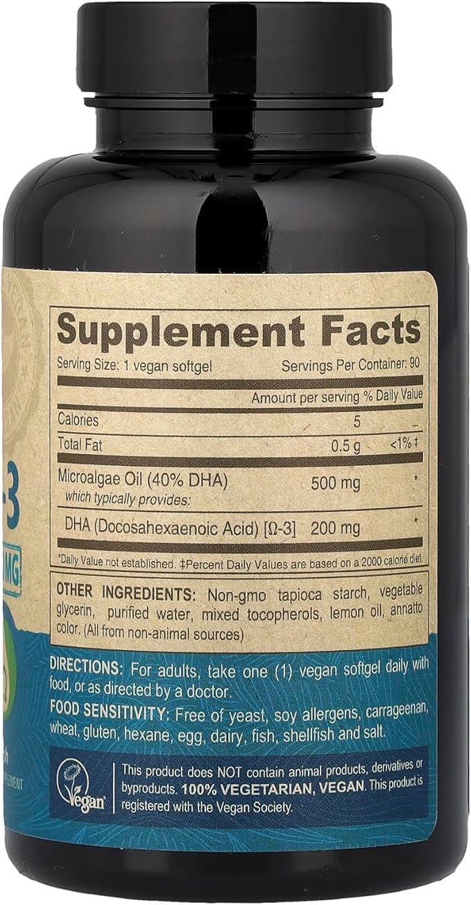 DEVA Vegan Vitamins DHA Softgels 90 Count