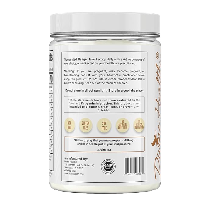 Dr. Colbert MD MCT Oil Powder | French Vanilla Flavor | by Divine Health | Keto Zone | 70% C8 | 30% C10 | 0 Net Carbs | Gluten Free | 30 Day Supply | 315g