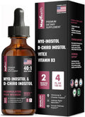 Myo-Inositol &amp D-Chiro Inositol Supplement for Women - Hormone Balance &amp Ovarian Support for Women - Ideal 40:1 Ratio Vitamin D3 + Vitex