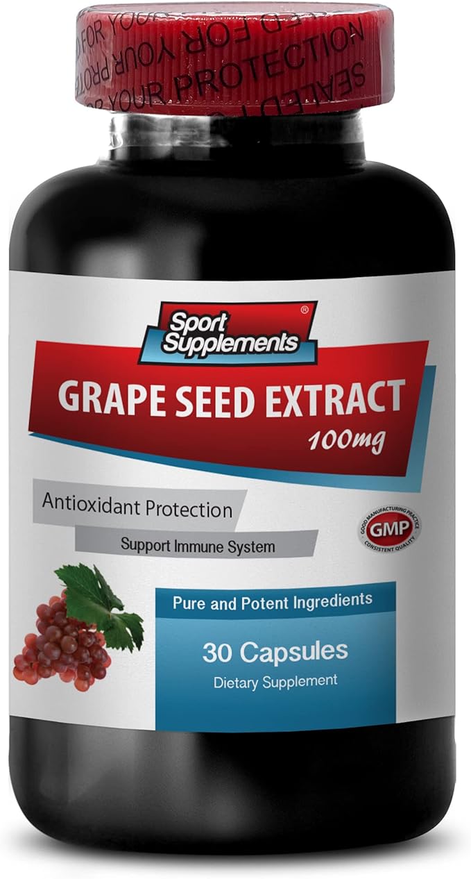 Oligomeric proanthocyanidins - Grape Seed Extract - Grape Seed Extract Capsules - Grape Seed Extract Capsules - Grape Seed Supplement - Grape Seed resveratrol - Prevent high Pressure - 3B 90 Capsules