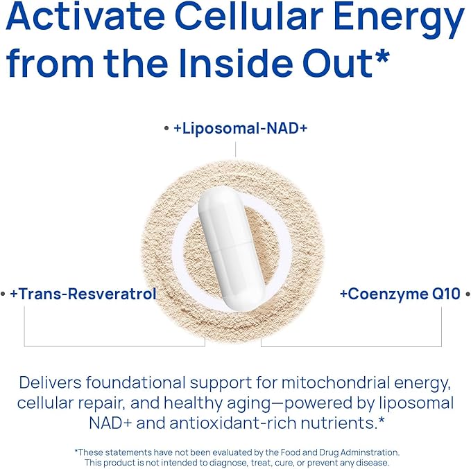 NAD Supplement for Men – Liposomal NAD+ NMN Alternative Nitric Oxide Prostate Health Supplements with Resveratrol CoQ10 L Citrulline and Lycopene for Anti-Aging &amp Cellular Energy Support 60 Caps