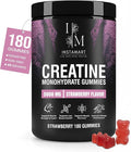 INSTAMART Creatine Gummies for Women &amp Men (180 Count) – Sugar Free Pure Creatine Monohydrate 5000mg Non-GMO Vegan &amp Strawberry Flavored Chews for Muscle Growth Strength Energy &amp Faste