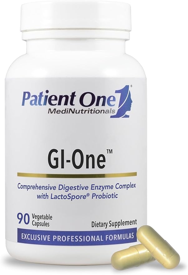 Patient One GI-One | Supplement to Support Food Metabolism and Nutrient Absorption* | with Digestive Enzyme Complex and More | 90 Capsules