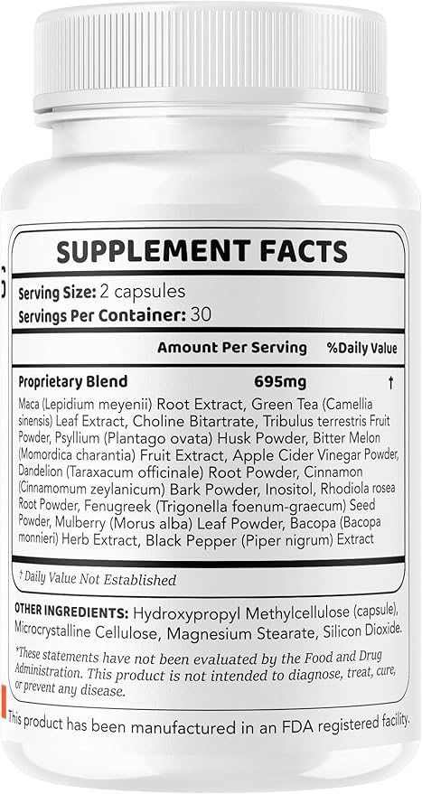 GlucoStasis Blood Balance Support - Official GlucoStasis Capsules Support Supplement All Natural Advanced Formula GlucoStasis Pills Vitamins for Health &amp Wellness 60 Capsules for 1 Month
