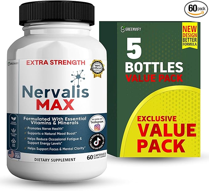 Nervalis MAX Extra Strength Nerve Health Support 60 Capsules 30-Day Supply (5)