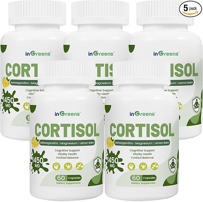 Cortisol Supplement 15-in-1 Cortisol Manager with Ashwagandha L-Theanine &amp Magnesium Supports Cortisol Health Relaxation &amp Restful Sleep 300 Capsules