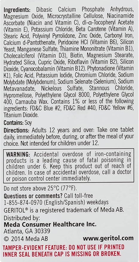 Geritol Complete Tablets 100 Tablets (Pack of 4)