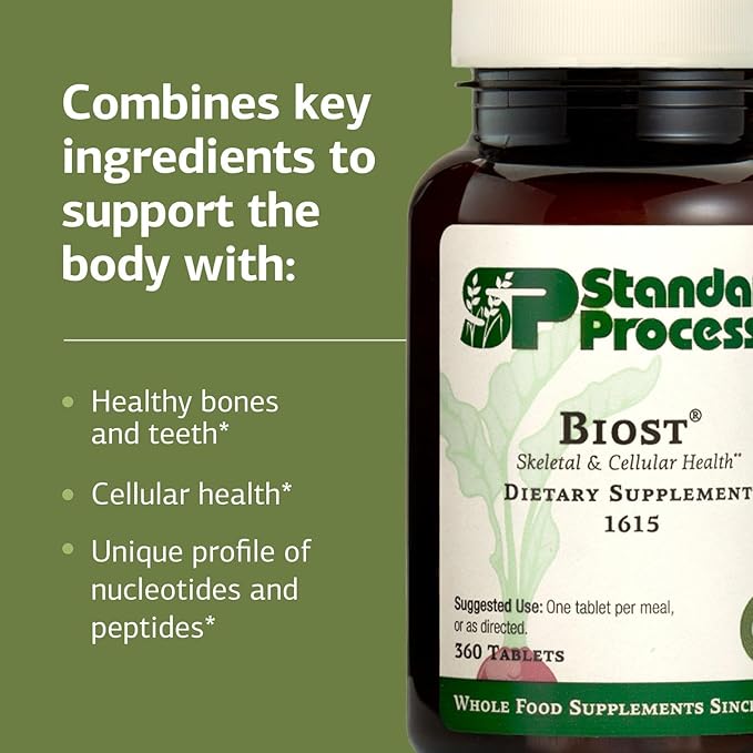 Standard Process Biost Skeletal &amp Cellular Health Dietary Supplement - Gluten-Free Non-Dairy Non-Soy &amp Non-Grain - Aids Strong Teeth &amp Bones - 360 Tablets