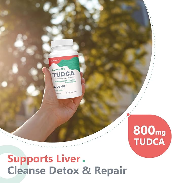 TUDCA Liver Supplements 1000 mg-Bile Salts for Liver Detox-Milk Thistle Herbal Blend with Fulvic and Humic Acid for LiverDigestive Health120 Vegan Capsules