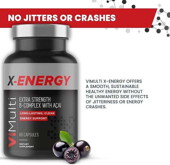vimulti Ultimate Wellness Bundle: Anti-Aging Supplement Pills &amp Energy Supplements for Men and Women Natural Amino Acids &amp B Complex Multi Blend with Acai for Energy Immune Health 60 Capsul