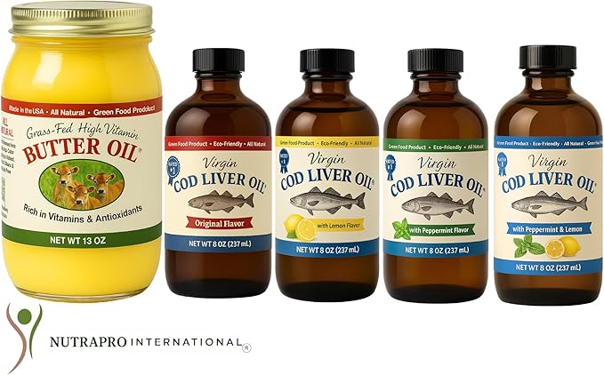 Virgin Cod Liver Oil - 8 Fl oz Natural Wild Caught &amp Fresh Tasting High in Vitamin D Omega 3 DHA/EPA (Original Taste-Unflavored)