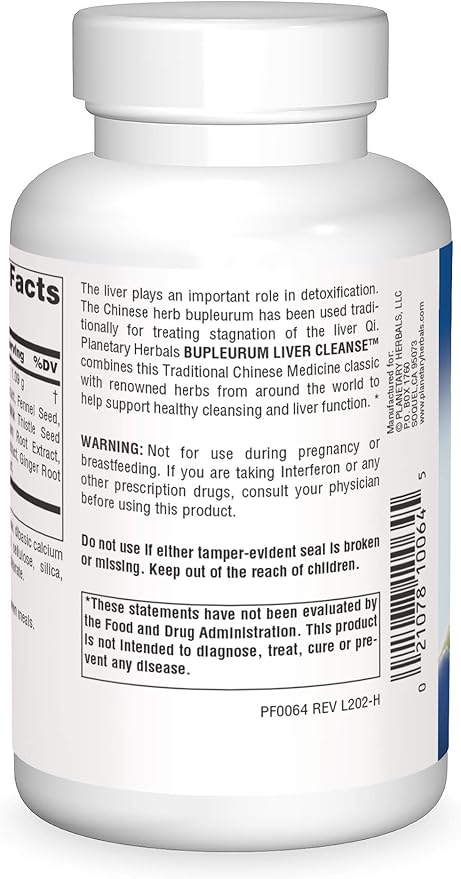 Planetary Herbals Bupleurum Liver Cleanse Supports the Natural Cleansing Action of the Liver* 545 mg - 150 Tablets