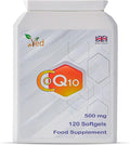 VED CoQ10 500mg | Co Enzyme Q10 | Highest Strength | Naturally Fermented Ubiquinone Coenzyme | Superior Natural Formula | 500mg 120 Softgels| 4 Months Supply