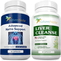 Nature's Nectar Cardiovascular &amp Liver Health Bundle – Organic Nattokinase for Circulation + Milk Thistle Liver Detox &amp Repair (60 &amp 90 Capsules)