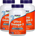 Now Foods Now Foods (3 Pack) Ultra Omega-3 180 Softgels