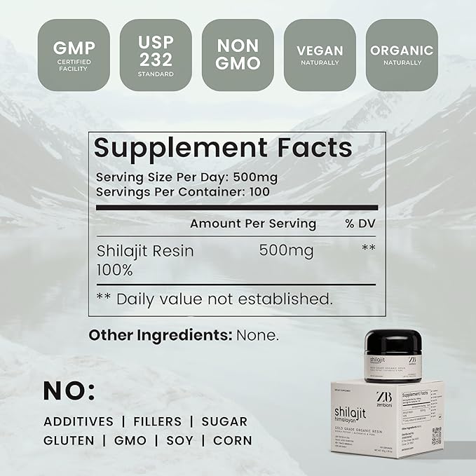 Pure Himalayan Shilajit Resin - 50g Organic Shilajit for Men &amp Women with Fulvic Acid &amp 85+ Trace Minerals for Energy Strength &amp Immunity - Lab Tested for Purity &amp Potency - 100 Servi