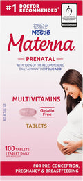 Materna Nestle Prenatal Postpartum Vitamin &amp Mineral Supplement 100 Tablets
