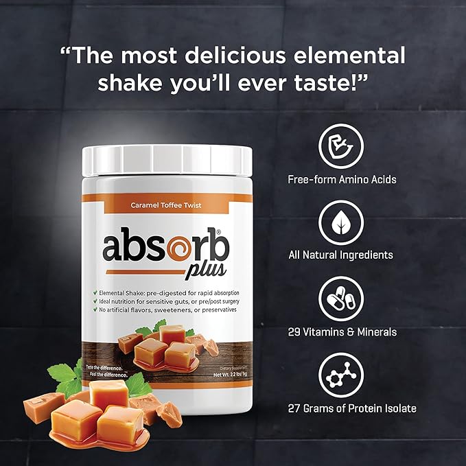 Elemental Shake – Powdered Blend – Lactose-Free Casein-Free No Artificial Additives – Smooth Easily Mixable Formula for Versatile Use (2.2 Lbs Caramel Toffee Twist)