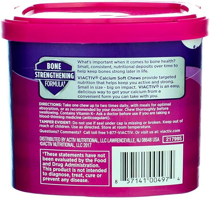 Viactiv Calcium Choc Chew Size 60ct Viactiv Calcium Chocolate Chew 60ct