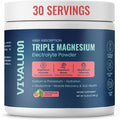 Triple Magnesium Electrolyte Powder | 250 mg High Absorption Magnesium Glycinate Malate &amp Threonate | Sodium &amp Potassium Hydration Mix with L-Glutamine | Zero Sugar | 30 Servings (Watermelon)