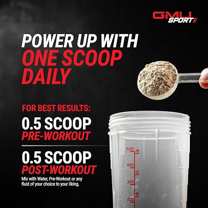 GMU SPORT Creatine HMB Powder – 45 Servings – 5g Creatine Monohydrate + 3g HMB + Piperine – Muscle Growth Strength &amp Recovery – Watermelon