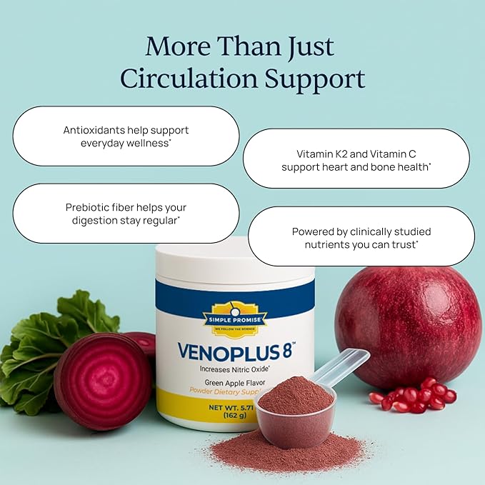 Simple Promise Heart &amp Circulation Support Bundle – Supports Cardiovascular Health Blood Flow &amp Energy – CardioClear7 &amp VenoPlus8 for Cellular Energy and Nitric Oxide Support – 30-Day Sup