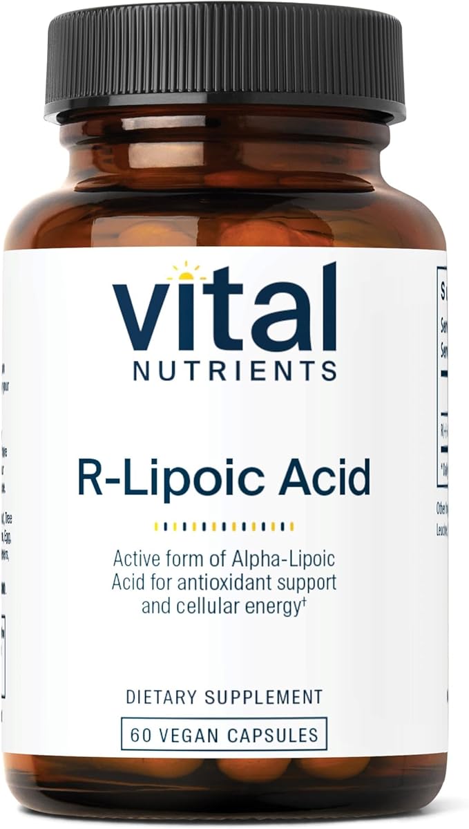 Vital Nutrients R-Lipoic Acid - Active Alpha-Lipoic Acid Antioxidant - ALA Supplement for Healthy Metabolism and Energy - Gluten Dairy Soy Free - Non-GMO - 60 Capsules