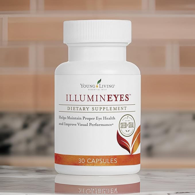 Young Living IlluminEyes - Eye Health Support - Blue Light Protection - Includes Lutein &amp Zeaxanthin - Helps Reduce Eye Strain - Vitamins A &amp C - Vision Care - 30 ct