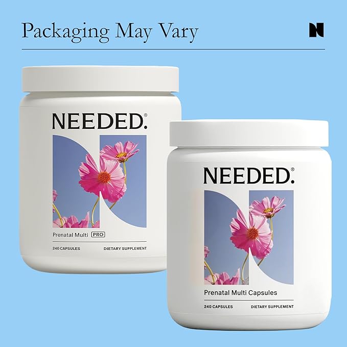 Needed. Multivitamin with Choline Capsules for Prenatal Pregnancy Breastfeeding Postpartum | Expertly-Formulated &amp Third-Party Tested| 30-Day Supply