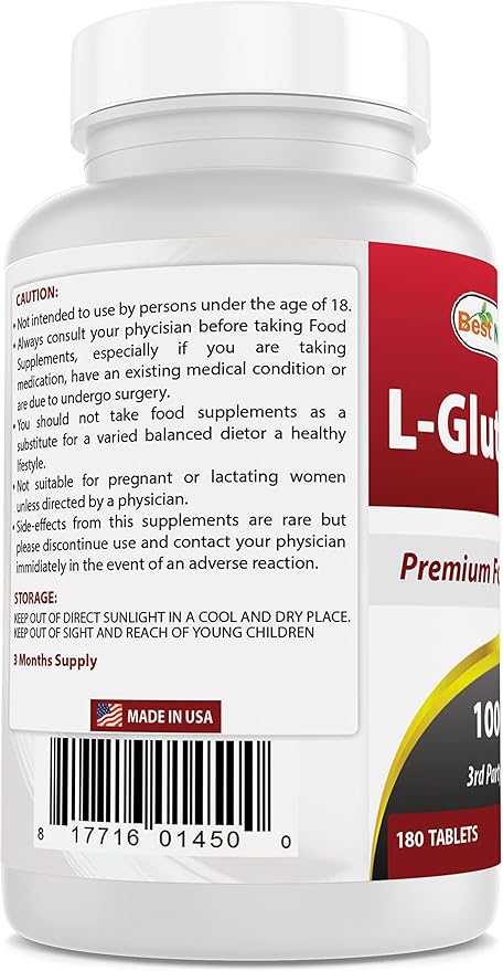 Best Naturals L-Glutamine 1000 mg &amp Ashwagandha Extract 500 Mg