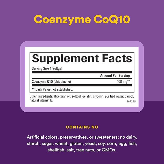 Natural Factors Coenzyme Q10 400mg Softgels 60-Count