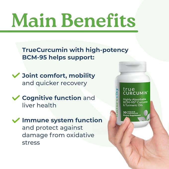NatureCity True-Curcumin Turmeric Supplement | Non-GMO Tumeric and Curcumin 500mg Curcuma Capsules Vitamin Supplements | Up to 700% Increase in Absorption (30 Day Supply) | Supports Joints (Pack of 2)