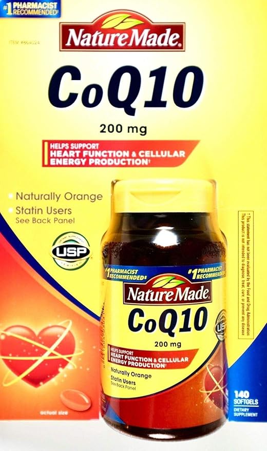 Nature Made Coq10 200 Mg Naturally Orange Value Size140 Count Softgels