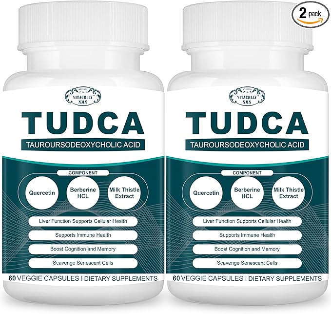 2200MG TUDCA Liver Supplements - Bile Salts Supplement Complex for Liver Detox &amp Cleanse Gallbladder Cleanse Digestive Health 120 Capsules
