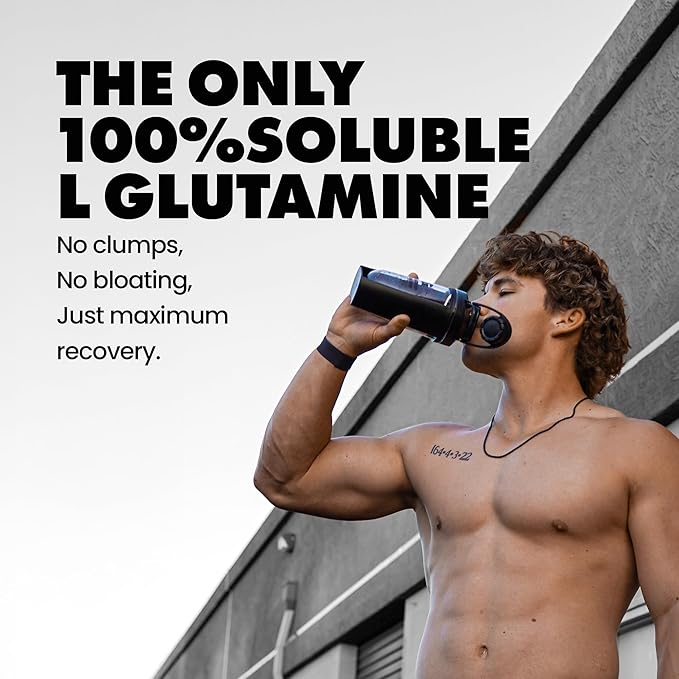 Gains in Bulk L-Glutamine Gluten Free Glutamine Powder for Muscle Recovery and Growth Post Workout Support Amino Acid Supplement Promotes Protein Synthesis Non GMO Unflavored 90 Servings